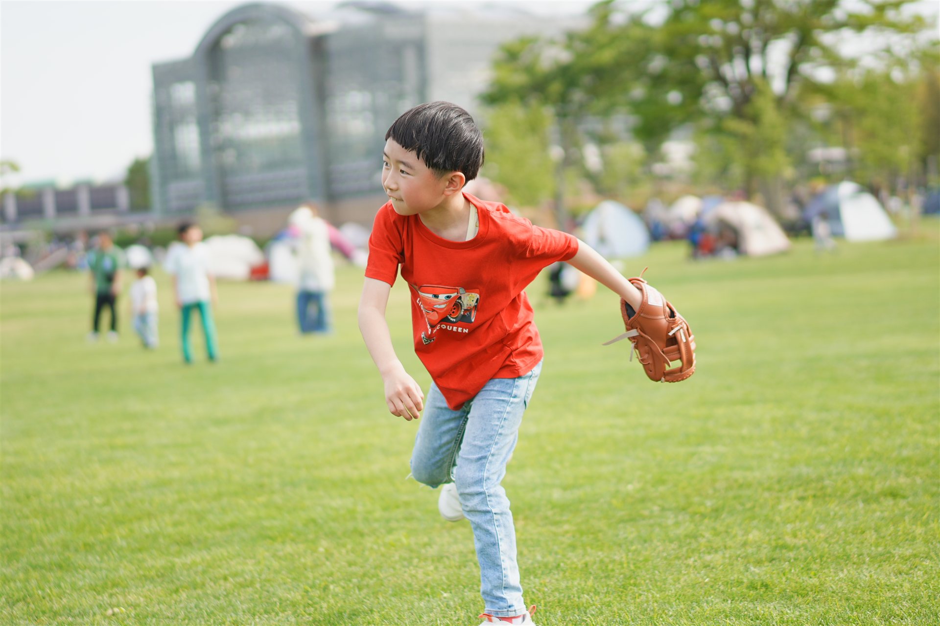 葛西臨海公園でキャッチボール